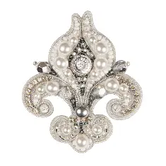 BP-337 Beadwork kit for creating broоch Crystal Art "Heraldic lily"