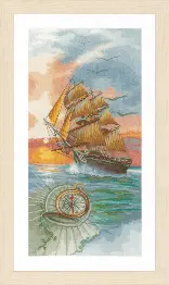 PN-0171356 Counted cross stitch kit LanArte "On a discovery travel"
