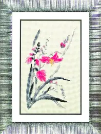 Mixed technique stitch kit М-113 "The Scarlet flower"