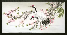 Partial embroidery kit Cross-stitch kit RK-122 "Cranes gather dew"