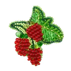 BP-351 Kit for making Crystal Art Raspberry brooch