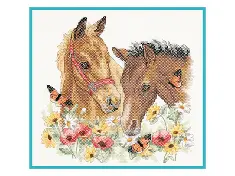 03230 Counted cross stitch kit DIMENSIONS "Horse Friends"