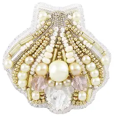 BP-269 Beadwork kit for creating broоch Crystal Art "Shell"