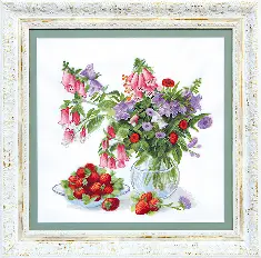BT-128 Counted cross stitch kit Crystal Art "Fragrant still life"