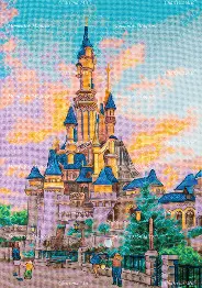 M-484 Counted cross stitch kit "Fairy tale at sunset"