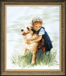BT-043 Counted cross stitch kit Crystal Art "Close friend"