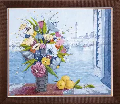 BT-514 Embellished stitch kit Crystal Art "Morning in Venice"