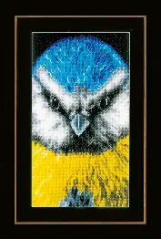 PN-0200490 Counted cross stitch kit LanArte "Close-up Blue tit"