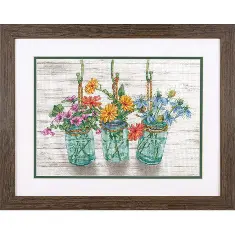 70-35378 Counted cross stitch kit DIMENSIONS "Flowering Jars"