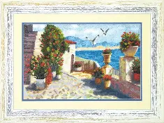 Cross-stitch kit №528 "The Crimean wharf"