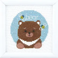 BT-202 Counted cross stitch kit Crystal Art Set of pictures "World of animals"