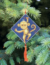 Christmas tree toy cross-stitch kit Т-38 Set of pictures "Chinese horoscope" 
