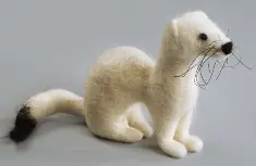 Felting kit V-136 “Snowy ermine” 