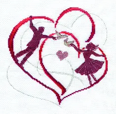 M-561 Counted cross stitch kit "In the rhythm of love"