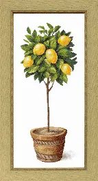 BT-075 Counted cross stitch kit Crystal Art "Lemon tree"