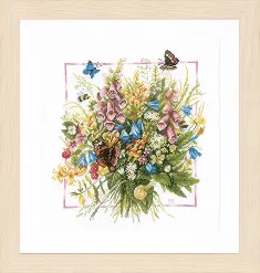 PN-0144571 Counted cross stitch kit LanArte "Summer bouquet"