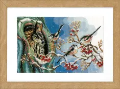 PN-0157405 Vervaco "Owl & long-tailed tits"