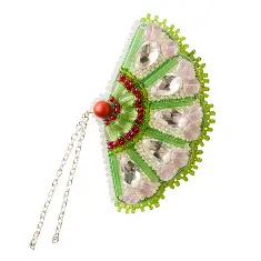 BP-303 Beadwork kit for creating broоch Crystal Art "Fan"