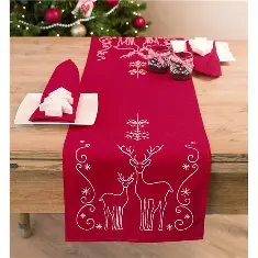 PN-0145591 Vervaco Runner "Deer and Snowflakes"