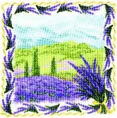 Cross Stitch Kit Crystal Art VT-265 “Purple Harmony”