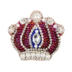  BP-358 Kit for making brooches Crystal Art Crown