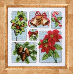 Mixed technique stitch kit M-148 "Winter mix"
