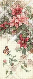 Cross Stitch Kit Dimensions “Butterfly & Clematis” (13686)
