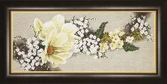 Cross-stitch kit M-301 "White flowers"
