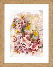 PN-0149741 Cross Stitch Kit VervacoTwitter Robins