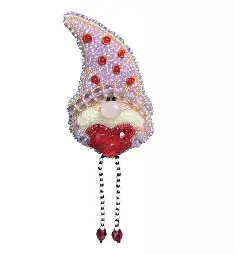 BP-356 Kit for making a Crystal Art brooch "Valentine"