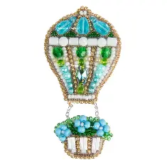 BP-316 Beadwork kit for creating broоch Crystal Art "Balloon"
