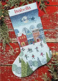 70-09602 Cross stitch kit "Skating" DIMENSIONS