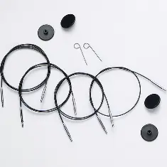10671 KnitPro Rotating stainless steel cable, 40 cm.