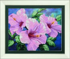 Beadwork kit B-722 "Pink hibiscus" 
