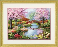 70-35313 Counted cross stitch kit DIMENSIONS "Japanese Garden"