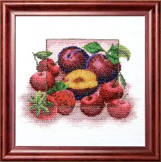 Mixed technique stitch kit М-72 (А021) "Fruits"