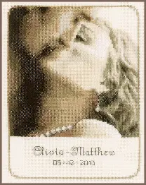 PN-0021675 Cross stitch kit Oath sealed with a kiss, 19x24, counted cross - Vervaco