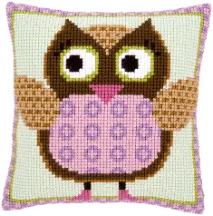 PN-0147380 Vervaco Cross Stitch Cushion "Miss Owl"