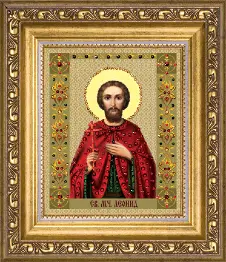 Rhinestone decoration kit KC-109 "The Icon of St. Martyr Leonid"