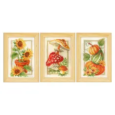 PN-0147594 Cross stitch kit 8x12 cm MINIATURE KIT AUTUMN KIT Vervaco