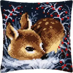 PN-0158266 Cross Stitch Cushion Vervaco "Little deer"
