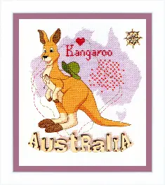 BT-173 Counted cross stitch kit Crystal Art "Child's world. Australia"