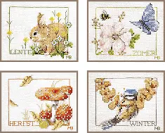 PN-0007953 Counted cross stitch kit LanArte "Four seasons"