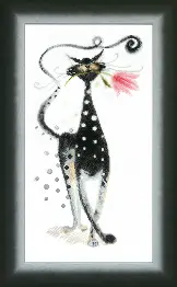 Cross-stitch kit M-250 "Admirer cat"