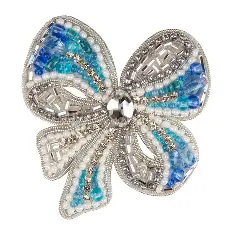 BP-336 Beadwork kit for creating broоch Crystal Art "Bow"