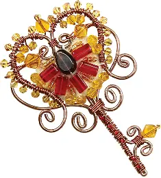 BP-238 Beadwork kit for creating broоch Crystal Art "Key"