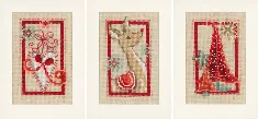 PN-0154080 Cross stitch kit (postcards) Vervaco "Christmas symbols"