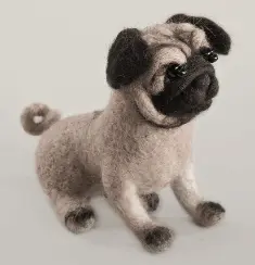 Felting kit V-149 “Pugdog” 