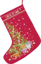 BT-217 Counted cross stitch kit Crystal Art "New Year's boot"