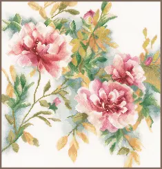 PN-0008127 Counted cross stitch kit LanArte "Rose Branch"